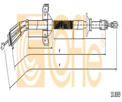 Cofle 10.8069 linka hamulca ręcznego volvo, volvo s60 i