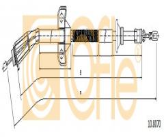 Cofle 10.8070 linka hamulca ręcznego volvo, volvo v70 ii (sw)