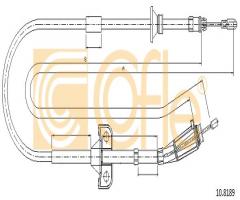 Cofle 10.8189 linka hamulca ręcznego volvo, volvo xc90 i