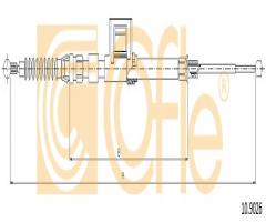 Cofle 10.9026 linka hamulca ręcznego seat, seat leon (5f1)