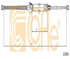 Cofle 10.9034 linka hamulca ręcznego skoda, skoda octavia (1u2)