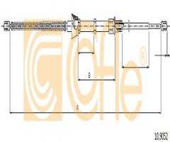 Cofle 10.9052 linka hamulca ręcznego seat, seat ibiza iv (6l1), skoda fabia, vw polo (9n_)