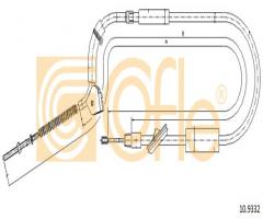 Cofle 10.9332 linka hamulca ręcznego mercedes, mercedes-benz klasa a (w169)