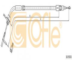 Cofle 10.9333 linka hamulca ręcznego mercedes, mercedes-benz klasa a (w169)