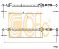 Cofle 10.9337 linka hamulca ręcznego smart, smart fortwo coupe (451)