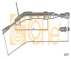 Cofle 10.937 linka hamulca ręcznego mercedes, mercedes-benz /8 (w115)