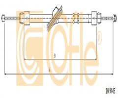 Cofle 10.9445 linka hamulca ręcznego mercedes, mercedes-benz klasa e t-model (s211)