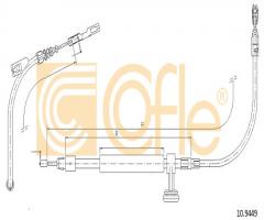 Cofle 10.9449 linka hamulca ręcznego mercedes, mercedes-benz cls (c218)