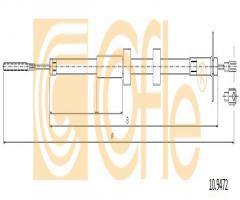 Cofle 10.9472 linka hamulca ręcznego mercedes, mercedes-benz klasa g (w461)