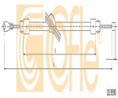 Cofle 10.9590 linka hamulca ręcznego mercedes, mercedes-benz sl (r230)