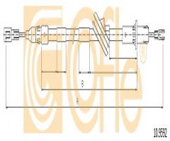 Cofle 10.9592 linka hamulca ręcznego mercedes, mercedes-benz sl (r230)