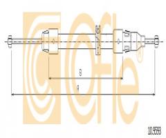 Cofle 10.9593 linka hamulca ręcznego mercedes, mercedes-benz klasa r (w251, v251)