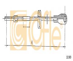 Cofle 10.969 linka hamulca ręcznego mercedes, mercedes-benz 190 (w201)