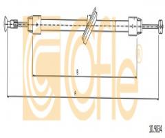 Cofle 10.9834 linka hamulca ręcznego mercedes, mercedes-benz vito / mixto nadwozie pełne (w639)