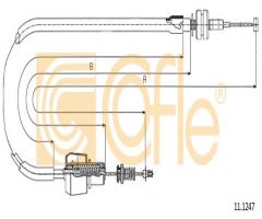 Cofle 11.1247 linka gazu opel, opel astra g hatchback (f48_, f08_)