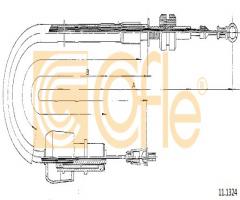 Cofle 11.1324 linka gazu opel, opel corsa a tr (91_, 92_, 96_, 97_)