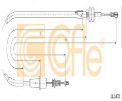 Cofle 11.1472 linka gazu opel, opel vectra b hatchback (38_)