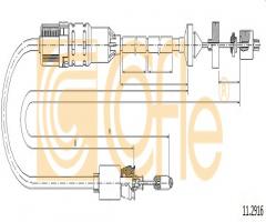 Cofle 11.2916 linka sprzęgła renault, renault espace iii (je0_)