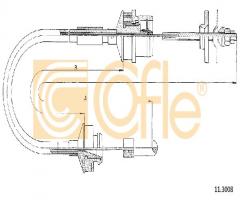 Cofle 11.3008 linka sprzęgła peugeot, peugeot 205 ii (20a/c)