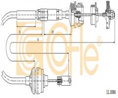 Cofle 11.3066 linka sprzęgła peugeot, peugeot 406 (8b)