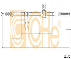 Cofle 11.5345 linka hamulca ręcznego mazda