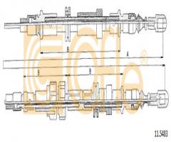 Cofle 11.5483 linka hamulca ręcznego ford, ford sierra hatchback (gbc, gbg)