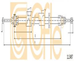 Cofle 11.5497 linka hamulca ręcznego ford, ford mondeo iv turnier (ba7)