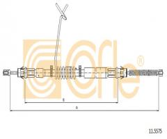 Cofle 11.5575 linka hamulca ręcznego ford, ford transit autobus (fd_ _, fb_ _, fs_ _, fz_ _, fc_ _)