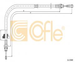 Cofle 11.5580 linka hamulca ręcznego ford, ford transit autobus