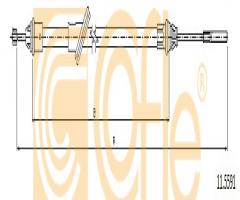 Cofle 11.5591 linka hamulca ręcznego ford, ford maverick