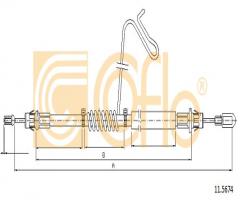 Cofle 11.5674 linka hamulca ręcznego ford, ford transit platforma / podwozie