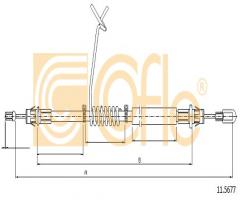 Cofle 11.5677 linka hamulca ręcznego ford, ford transit platforma / podwozie