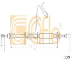 Cofle 11.5678 linka hamulca ręcznego ford, ford transit nadwozie pełne