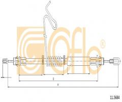 Cofle 11.5684 linka hamulca ręcznego ford, ford transit nadwozie pełne