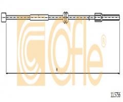 Cofle 11.5756 linka hamulca ręcznego opel, opel corsa c (f08, f68)