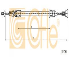 Cofle 11.5761 linka hamulca ręcznego opel, opel corsa c (f08, f68)