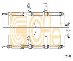 Cofle 11.5780 linka hamulca ręcznego opel, opel adam