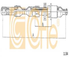 Cofle 11.584 linka hamulca ręcznego opel, opel corsa a tr (91_, 92_, 96_, 97_)