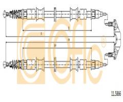 Cofle 11.5866 linka hamulca ręcznego opel, opel zafira a (f75_)