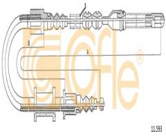 Cofle 11.593 linka hamulca ręcznego opel, opel vectra a (86_, 87_)