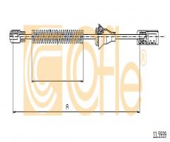 Cofle 11.5939 linka hamulca ręcznego opel, opel corsa c (f08, f68)