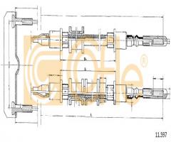 Cofle 11.597 linka hamulca ręcznego opel, opel vectra a (86_, 87_)