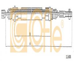 Cofle 11.608 linka hamulca ręcznego peugeot, peugeot 405 i (15b)