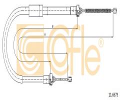 Cofle 11.6573 linka hamulca ręcznego renault, renault clio iii (br0/1, cr0/1)