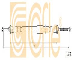 Cofle 11.6578 linka hamulca ręcznego renault, renault clio iv