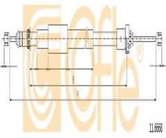 Cofle 11.6668 linka hamulca ręcznego renault, renault modus / grand modus (f/jp0_)