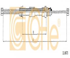 Cofle 11.6673 linka hamulca ręcznego renault, renault rapid nadwozie pełne (f40_, g40_)