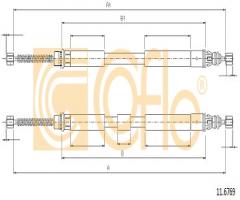 Cofle 11.6769 linka hamulca ręcznego renault, renault espace iii (je0_)