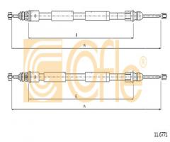 Cofle 11.6771 linka hamulca ręcznego renault, renault espace iii (je0_)