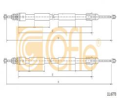 Cofle 11.6773 linka hamulca ręcznego renault, renault espace iii (je0_)